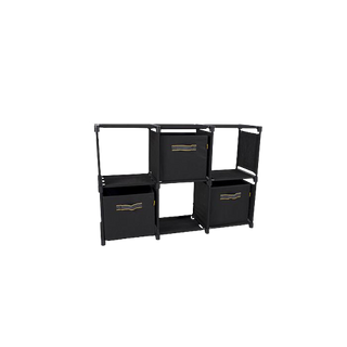 Shelf for storage - Six compartments and three baskets - Model Troutman