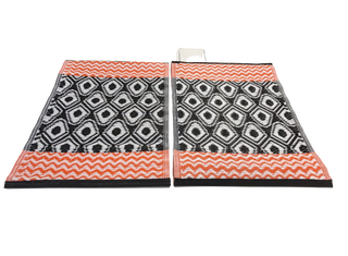 Kopen oranje-zwart-wit Placemats - 40 x 60 cm - Binnen, terras, strand of camping