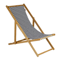 Buitenstoel - Strandstoel gemaakt van bamboe en canvas - Model Soho
