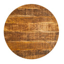 Salontafel rond massief hout diameter 56cm. Salontafel, bijzettafel La Palma met metalen frame in zwart