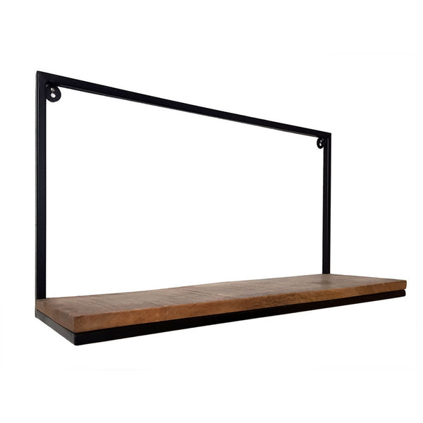 Boekenplank - Wandplank - Boekenplank 75 x 40 x 20 cm Liverpool - Metalen frame mat zwart